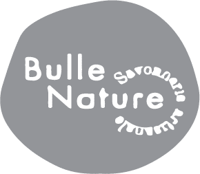 Logo de la Savonnerie Bulle Nature pour laquelle nous avons imprimer des packagings en carton kraft